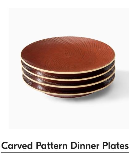 Carved Pattern Dinner Plates